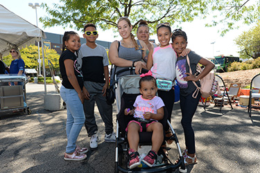 group at community event