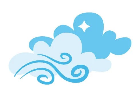 Illustration of clouds in sky
